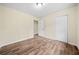 This bedroom features wood-look floors, neutral walls, and two closets for ample storage space at 26 Alisha Nw Cir, Cartersville, GA 30121