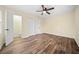 This bedroom features wood-look floors, neutral walls, and ample closet space at 26 Alisha Nw Cir, Cartersville, GA 30121