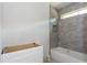 Bathroom featuring a tub, tiled shower and cabinet at 4222 Matisse Ln, Fairburn, GA 30213