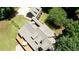 Aerial view of the house and large back deck at 116 Woolsey Creek Trl, Fayetteville, GA 30215
