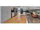 Modern kitchen with stainless steel appliances and dark countertops at 500 Birch Forest Ln, Alpharetta, GA 30005