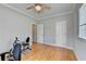 Hardwood floor office space perfect for working from home with natural light at 500 Birch Forest Ln, Alpharetta, GA 30005