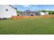 Spacious backyard featuring a well-maintained lawn enclosed by a tall wooden fence at 20 Geranium Ln, Covington, GA 30016