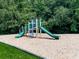 Community playground with slides and climbing structures surrounded by lush greenery at 173 Springwater Trce, Woodstock, GA 30188