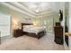 Spacious bedroom with tray ceiling, carpeted floors and lots of natural light at 4170 Haynes Mill Nw Ct, Kennesaw, GA 30144