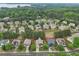 Neighborhood overview featuring lush greenery and various single-Gathering homes near a large lake at 2760 Lions Gate Dr, Cumming, GA 30041