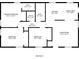 Detailed floor plan showcasing the layout of the home's bedrooms, kitchen, and living areas at 3197 Ward Sw Dr, Atlanta, GA 30354