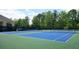 Well-maintained tennis courts provide residents with recreational opportunities in an active community at 2520 Wood Fern Ln, Cumming, GA 30041