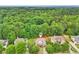 Stunning aerial view of a well-maintained home nestled among lush trees and greenery in a desirable neighborhood at 3874 Lost Oak Dr, Buford, GA 30519