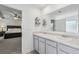 Bright bathroom with double sinks near the main bedroom at 5320 Flat Rock Pt, Lithonia, GA 30038