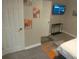 Stylish bedroom features plush gray carpeting, modern wall art, and sleek furnishings at 10 Rockmart Nw Dr, Atlanta, GA 30314