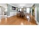 View of the dining room featuring bamboo floors and decorative display case at 245 Vaness Dr, Mcdonough, GA 30253
