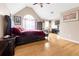 Large main bedroom featuring vaulted ceilings, and light laminate wood flooring at 245 Vaness Dr, Mcdonough, GA 30253