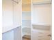 Well-organized closet with adjustable shelves and ample space for storage and organization at 4448 Tacoma Trce, Suwanee, GA 30024