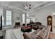 Bright living room featuring a fireplace, tall windows, and comfortable seating at 1550 Misty Valley Dr, Lawrenceville, GA 30045