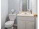 Neat bathroom with a white vanity, toilet, mirror, and fresh, neutral decor, offering a clean and simple design at 2735 Snapfinger Mnr, Decatur, GA 30035