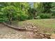 Leafy backyard with a stone path at 2849 Knotty Pine Ct, Buford, GA 30519