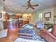 Open concept living room and kitchen featuring hardwood floors and access to living spaces at 351 Ne Washington Ne Ave # 307, Marietta, GA 30060