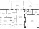 Detailed floor plan showcasing the layout of the first floor, including the kitchen and living room at 1206 Tred Avon Sw Way, Lilburn, GA 30047