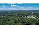 Scenic aerial view of a neighborhood nestled amongst lush greenery with a mountain in the distance at 1216 Oleander Sw Dr, Lilburn, GA 30047