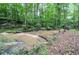 Tranquil creek flowing through a natural setting with trees on either side at 1216 Oleander Sw Dr, Lilburn, GA 30047
