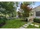 Well-kept front lawn with stepping stones leading to the house, surrounded by a picket fence and lush greenery at 132 East Ne Dr, Atlanta, GA 30305