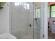 Bright shower features large format tile, a glass enclosure, and a built-in bench at 23 Sunset Se Rdg, Cartersville, GA 30121