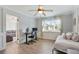 Bright bedroom with a daybed, ceiling fan, natural light and view into the living room at 6851 Roswell Rd # K-23, Atlanta, GA 30328