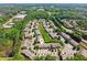 Aerial view of a residential community with lush green landscaping at 5221 Sherwood Way, Cumming, GA 30040