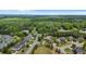 Aerial view of a wooded community featuring single-Gathering homes and quiet, winding streets at 5805 Fielding Ct, Cumming, GA 30041