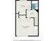 Upstairs floor plan featuring bedrooms, bath, and hall layout at 100 Biscayne Nw Dr # A1, Atlanta, GA 30309