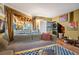 Spacious living room featuring comfortable seating, unique artwork, and an open layout to the kitchen area at 100 Biscayne Nw Dr # A1, Atlanta, GA 30309