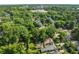 An aerial view shows a neighborhood with tree-lined streets and homes, featuring a house with a private pool and manicured yard at 239 Kings Hwy, Decatur, GA 30030