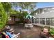 Outdoor patio and indoor pool room showing home's layout and backyard amenities at 239 Kings Hwy, Decatur, GA 30030