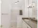 Bathroom featuring a shower-tub combo, vanity with sink, and tile floors at 2499 Peachtree Ne Rd # 503, Atlanta, GA 30305