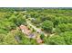 Beautiful aerial view of a neighborhood surrounded by lush greenery and mature trees at 845 Stratford Rd, Avondale Estates, GA 30002