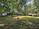 Large backyard featuring mature trees and lawn at 3262 Bluff Rd, Marietta, GA 30062