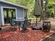Outdoor patio area with a table, chairs, and umbrella for relaxation at 3262 Bluff Rd, Marietta, GA 30062