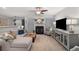 Comfortable living room featuring plush seating, fireplace, and neutral decor at 360 Parkview Manor Dr, Tucker, GA 30084