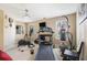 Home gym with a treadmill, elliptical, punching bag, and a neutral color scheme at 4765 Smokestone Dr, Douglasville, GA 30135