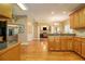 Spacious kitchen with hardwood floors and stainless steel appliances at 4765 Smokestone Dr, Douglasville, GA 30135