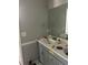 Bathroom featuring a double sink vanity and mirror at 615 Amberwood Pl, Euharlee, GA 30145