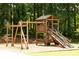 Playground structure with a slide, swing, ladder and small tower at 4093 Groveland Park Dr, Powder Springs, GA 30127