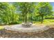 Outdoor firepit with stone surround near a lake and seating area for community gatherings at 139 Lake Reserve Way, Canton, GA 30115