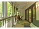 Relaxing screened porch with string lights and comfortable seating, perfect for enjoying the outdoors at 1445 Monroe Ne Dr # F18, Atlanta, GA 30324
