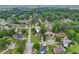 Overhead shot of houses in a quiet neighborhood with lush, green trees and well-maintained yards at 771 James Cir, Lawrenceville, GA 30046