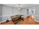 Dining area featuring farmhouse dining set and view of stairway at 2682 Arbor Glen Pl., Marietta, GA 30066