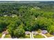 Aerial view of homes surrounded by dense green trees with a glimpse of blue sky at 175 Hearth Way, Fairburn, GA 30213