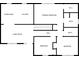 Second floor plan of the house showing kitchen, bedrooms, baths, dining and living room at 175 Hearth Way, Fairburn, GA 30213