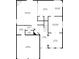 Detailed first floor plan showcasing the layout of the living spaces, kitchen, office, and garage at 4092 Duran Ln, Auburn, GA 30011